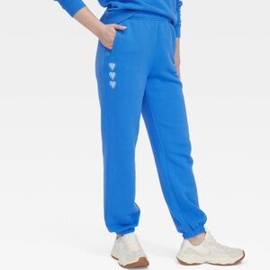 Roller rabbit for target women’s jogger, sweatpants blue hearts sz XXS